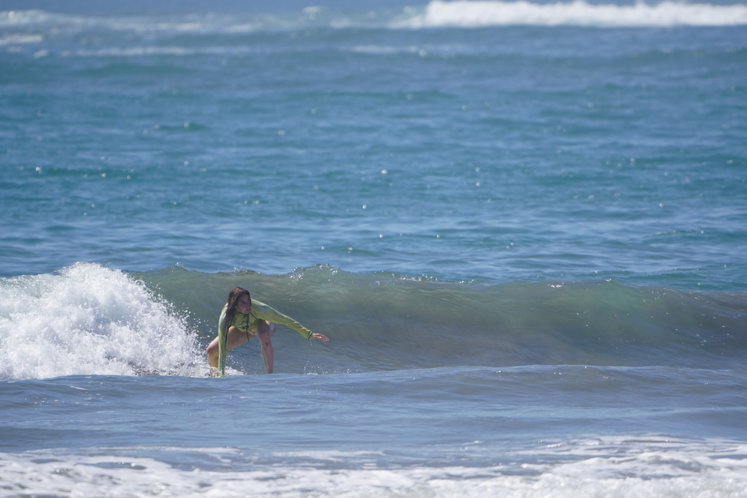 DSC02225 Suzy takes a surf lesson in Playa Samara Costa Rica during surf camp