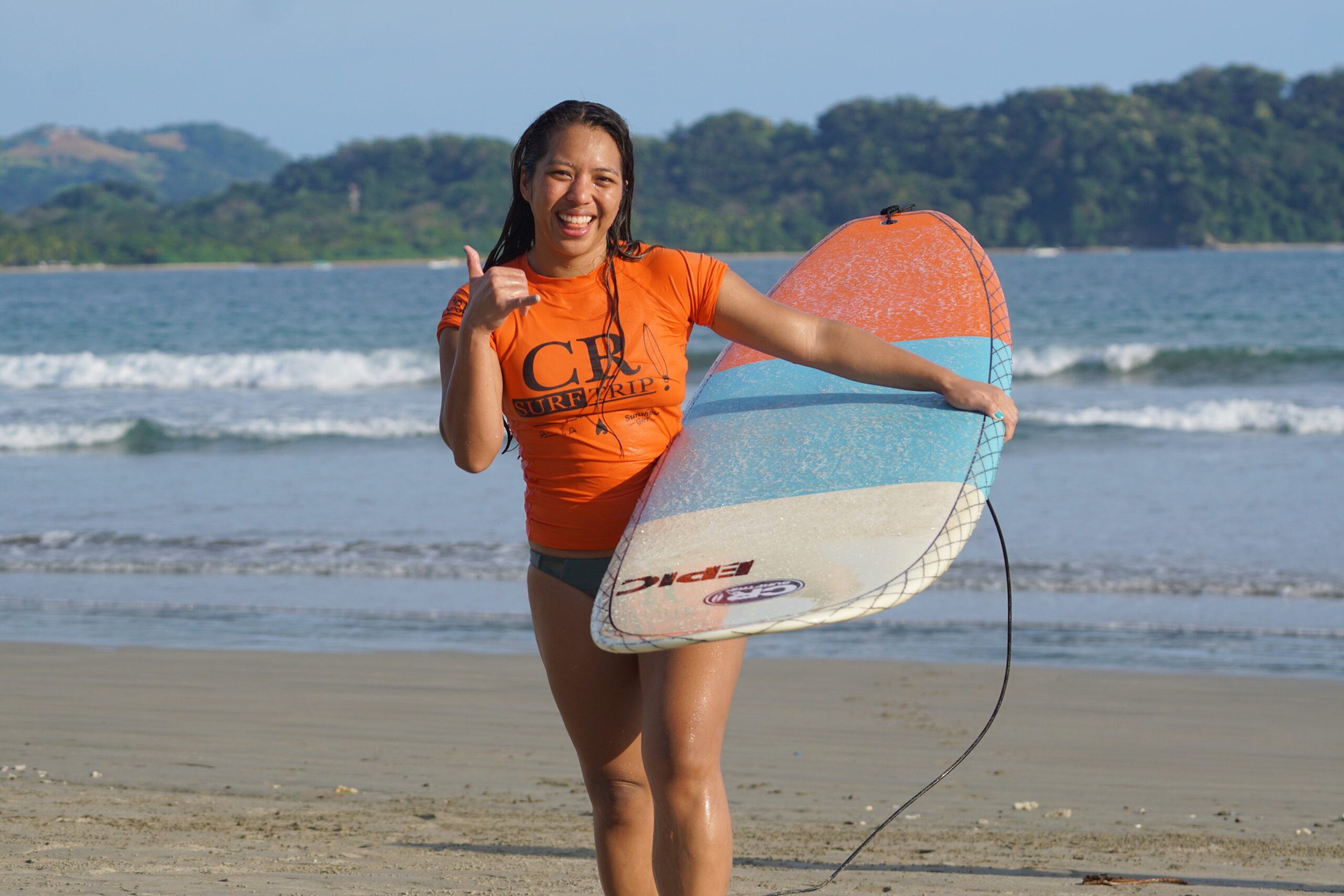 Liz Tengco review Meg McGuire Costa Rica Surf Trip Surf Lesson