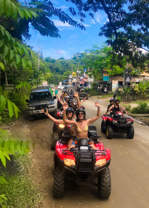 A big group goes on an ATV Quad Tour in Santa Teresa