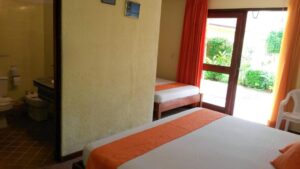 triple room at costa rica surf camp in samara