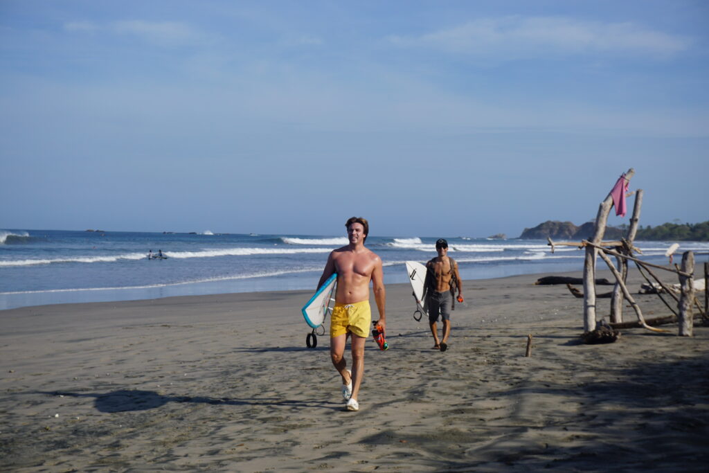 Surfers, Torrey and Andrew, at Guiones Nosara Surf & Yoga with Costa Rica Surf Trip