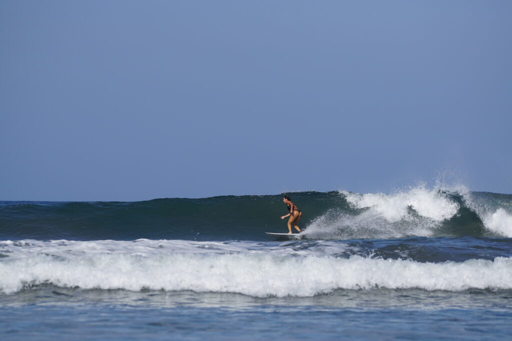 Right handed wave at Guiones Nosara Surf & Yoga Camp