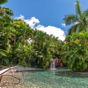 Baldi Hot Springs day pass waterfall and pool